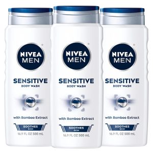 Nivea Men Sensitive Body Wash with Bamboo Extract,16.9 Fl Oz